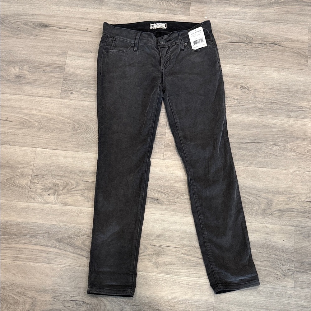 Free People Charcoal Corduroy Jeans size 25 NWT